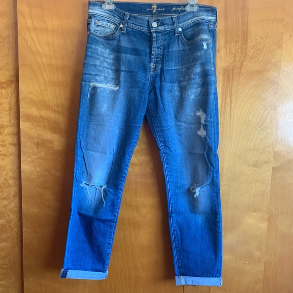 7 for all mankind boyfriend jeans - Picture 1 of 4